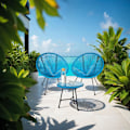 Miniatyrbild 8 av 11: tectake 2-set Loungestol Santana med bord Blå