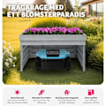 Miniatyrbild 3 av 11: tectake Garage för robotgräsklippare Hortus, trä, planterbart tak grå