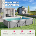 Miniatyrbild 3 av 9: tectake Pool fyrkantig 300 x 207 x 70 cm grå