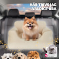 Miniatyrbild 8 av 11: tectake Hundbilstol Milow, vadderad, med säkerhetskoppel Beige
