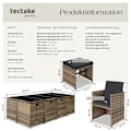 Miniatyrbild 6 av 11: tectake Matgrupp Palma i konstrotting Mörkgrå
