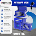 Miniatyrbild 2 av 10: tectake Verktygsvagn med överskåp 10 lådor Blå