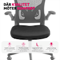 Miniatyrbild 9 av 11: tectake Skrivbordsstol Arges, ergonomisk med justerbart nackstöd Svart