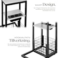 Miniatyrbild 3 av 8: tectake Datorbord Rhea, C-form, med laddstation Vit
