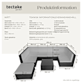 Miniatyrbild 6 av 11: tectake Loungeset Venedig, Loungegrupp i konstrotting grå