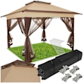 Miniatyrbild 1 av 11: tectake Paviljong Carabobo 3,64x3,64x2,94m Brun