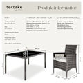 Miniatyrbild 6 av 11: tectake Matgrupp i konstrotting Vit