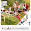 Miniatyrbild 8 av 10: tectake Campingbord i aluminium, hopfällbart 140 x 70 x 70cm grå