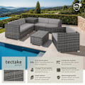 Miniatyrbild 2 av 11: tectake Loungeset Pisa i konstrotting grå