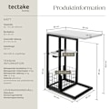 Miniatyrbild 6 av 8: tectake Datorbord Rhea, C-form, med laddstation Vit