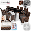 Miniatyrbild 3 av 11: tectake Matgrupp Menorca i konstrotting Brun