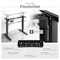 Miniatyrbild 6 av 11: tectake Höj- och sänkbart skrivbordsstativ Piotr Svart