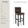 Miniatyrbild 6 av 9: tectake Barstol i konstläder -  per styck Brun