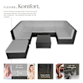 Miniatyrbild 3 av 11: tectake Loungeset Venedig, Loungegrupp i konstrotting grå