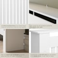 Miniatyrbild 4 av 11: tectake Elementskydd Vila, i lamelldesign, med hylla - 172,3 x 19 x 82 cm Vit