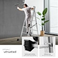 Miniatyrbild 4 av 11: tectake Byggställning - Universalstege Silver