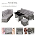 Miniatyrbild 3 av 10: tectake Loungeset Barletta i konstrotting grå
