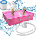 Miniatyrbild 1 av 9: tectake Pool fyrkantig 300 x 207 x 70 cm Rosa