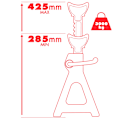 Miniatyrbild 5 av 5: tectake Pallbockar 2 st. 3000 kg Röd