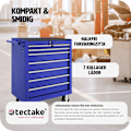 Miniatyrbild 5 av 8: tectake Verktygsvagn med 7 lådor Blå