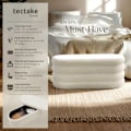 Miniatyrbild 2 av 11: tectake Sittbänk med generöst förvaringsutrymme Altu Bouclé cremevit