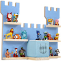 Miniatyrbild 11 av 11: tectake Vägghylla MyLittleStory Fortress för upp till 16 Tonies Blå