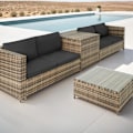 Miniatyrbild 10 av 10: tectake Loungeset Siena i konstrotting Mörkgrå