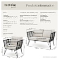 Miniatyrbild 6 av 10: tectake Loungeset Sundo i repdesign Grafitgrå