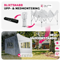 Miniatyrbild 4 av 11: tectake Paviljong Olivia 3x3m med 4 väggar Vit