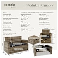 Miniatyrbild 6 av 11: tectake Loungegrupp i konstrotting Modena inkl. skyddsöverdrag Natur