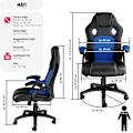 Miniatyrbild 6 av 10: tectake Gamingstol Tyson Blå