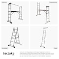 Miniatyrbild 8 av 11: tectake Byggställning - Universalstege Silver