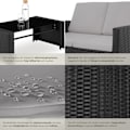 Miniatyrbild 5 av 9: tectake Loungeset Jesolo i konstrotting grå