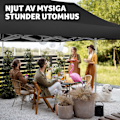 Miniatyrbild 9 av 11: tectake Hopfällbar partytält Viola 3x6 m med 4 sidodelar Svart