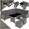 Miniatyrbild 1 av 11: tectake Loungeset Barletta i konstrotting Beige