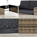 Miniatyrbild 5 av 9: tectake Loungeset Jesolo i konstrotting Mörkgrå