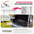 Miniatyrbild 5 av 10: tectake Campingbord i aluminium, hopfällbart 140 x 70 x 70cm grå