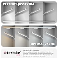 Miniatyrbild 5 av 11: tectake Golvlampa Prisma LED, 5 ljuslägen, 12 W, dimbar Silver