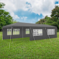 Miniatyrbild 3 av 11: Paviljong Miramas 9x3m med 8 sidodelar vattentät - grå grå