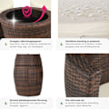Miniatyrbild 5 av 10: tectake Loungeset i konstrotting Nice 2+1+1 Brun