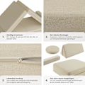 Miniatyrbild 5 av 11: tectake Leksoffa Lilly, 8-delad, med sovfunktion - 120 cm Beige