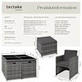 Miniatyrbild 6 av 11: tectake Matgrupp Manhattan i konstrotting grå