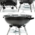 Miniatyrbild 7 av 7: tectake Klotgrill 41,5 cm diameter, galvaniserad med hjul Svart