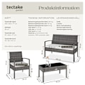 Miniatyrbild 6 av 10: tectake Soffgrupp Sparta i konstrotting grå