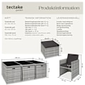 Miniatyrbild 9 av 11: tectake Matgrupp New York i konstrotting Ljusgrå