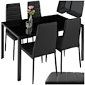 Miniatyrbild 3 av 9: tectake Matgrupp Berlin 4+1 Svart