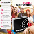 Miniatyrbild 2 av 8: tectake Beerpong-bord Brew Battle, hopfällbar och höjdjusterbar Svart