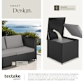 Miniatyrbild 4 av 10: tectake Loungeset Siena i konstrotting grå