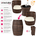 Miniatyrbild 2 av 10: tectake Loungeset i konstrotting Nice 2+1+1 Brun