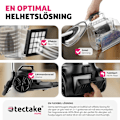 Miniatyrbild 7 av 11: tectake Dammsugare VC900, 900 W, påslös, hårda golv och mattor grå
